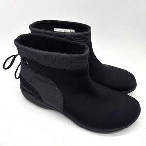 Merrell Emme Quilted Fleece Ankle Boots Womens Size 7 Black Gorpcore
